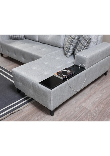 King Corner Köşe Koltuk Takımı Gri fırsatları
