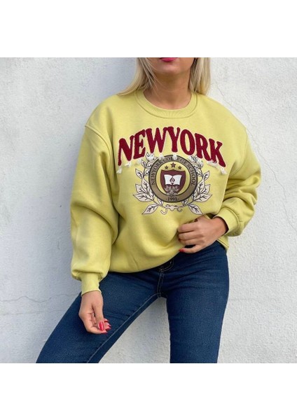 Ny Işlemeli Sweatshirt S