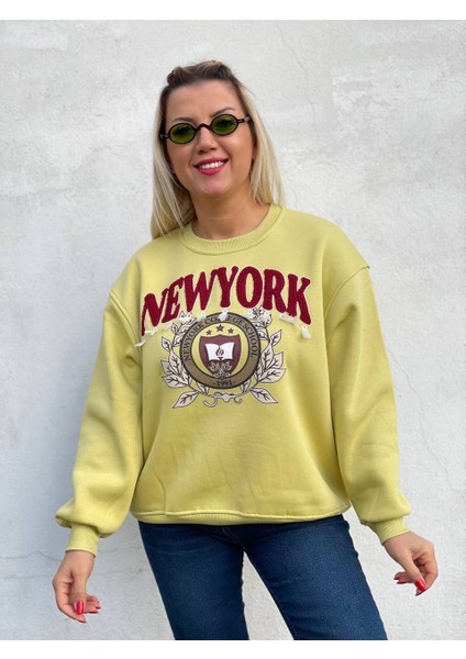 Ny Işlemeli Sweatshirt S