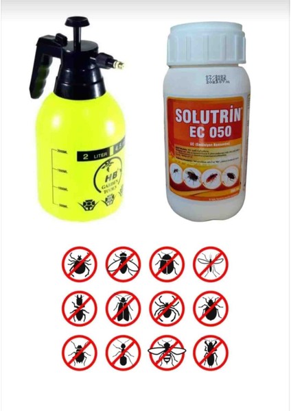 Bahçe Ilaçlama Seti/gelişmiş Uçan Yürüyen Haşerelerde Etkili/solutrin EC050 250ML/2LT Ilaçlama P.