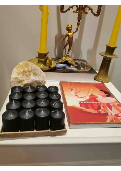 Iv Candles Homedecor 16'lı Siyah Mini Bar Mum