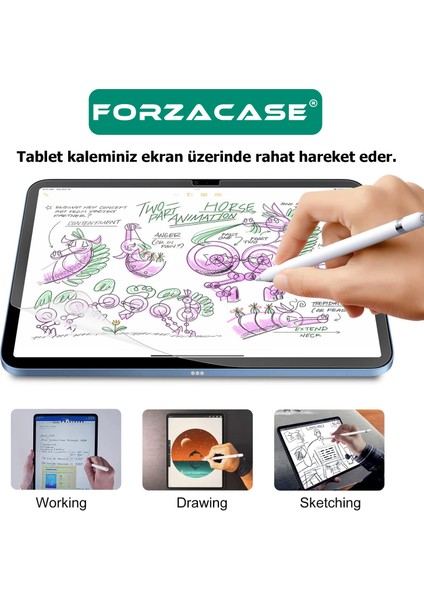 iPad Air 5.nesil 10.9’’ 2022 Paper Like Kağıt Hissi Mat Ekran Koruyucu Nano Film - FC295
