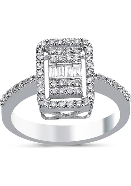 0.50 Ct F-G Vs-Si 3.93 gr 14 K Jwd Baget Yüzük