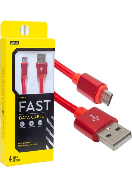 Powermaster Metal Örgülü Micro USB Şarj Data Kablosu