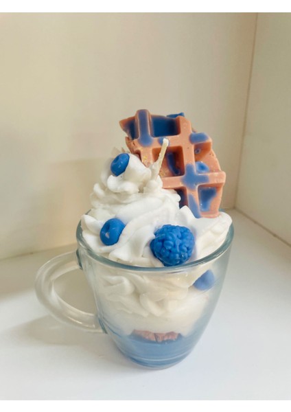 Mhyssa Natural Blueberry Waffle Candle/ Yabanmersini Waffle Dekoratif Mum