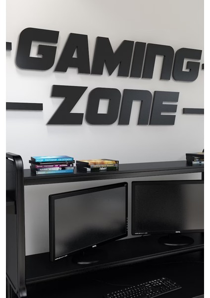 Ahşap Dünyam Gaming Zone Oyuncular Için Uzun Ofis Ev Hediyesi Tablo Duvar Dekor Tablo Hediyelik Eşya Duvar Süsü