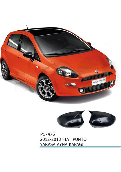 Pnd Fiat Punto Batman - Yarasa Ayna Kapağı (Piano Black) 2012-2018