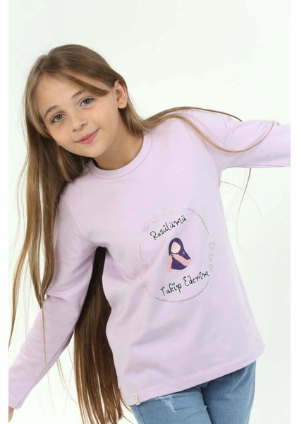 Kız Çocuk Uzun Kollu Tişörtıslami Hijab Baskılı indirimleri