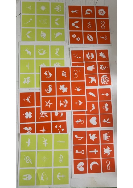 Simli Dövme Glitter Tattoo Kit 10 Tüp Sim 100 Şablon Hediyeli Mega Paket fiyatları