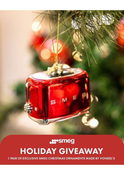 Retro Kırmızı Toaster Cam Süsleme Wondels®