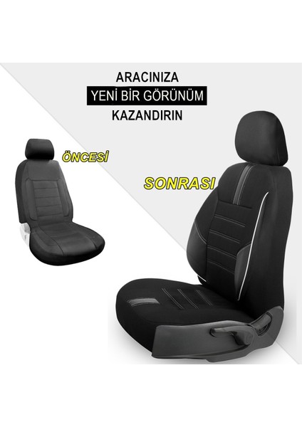 Z&C MAXTECH Üniversal Tüm Araçlara Uyumlu Oto Koltuk Kılıfı Seti  Star B Serisi