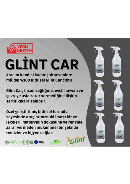 Car 6 x 1 Lt. %100 Bitkisel Araç Jant Yıkama Bakım Spreyi Demirtozu Çözücü