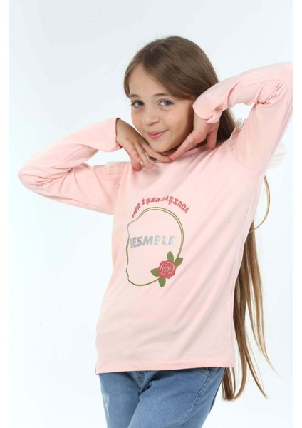 Kız Çocuk Uzun Kollu Tişörtıslami Besmele Baskılı