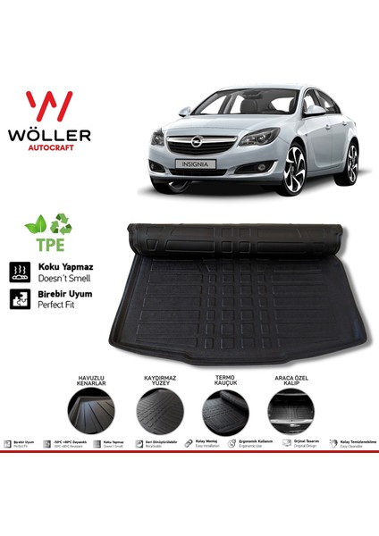Opel Insignia Bagaj Havuzu 2009 2016 Arası 3D Wöller Ultraflex Esnek