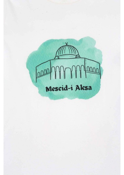Uzun Kollu Kudüs Mescid-I Aksa Baskılı Tişört fırsatları