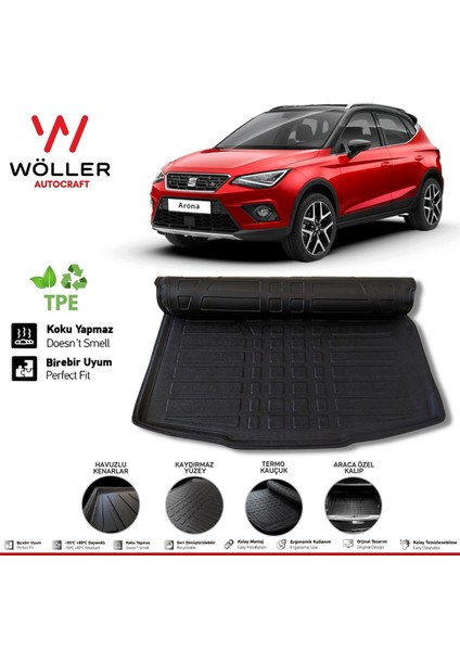 Seat Arona Bagaj Havuzu 2017 2025 Arası 3D Wöller Ultraflex Esnek