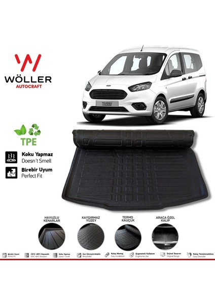 Ford Courier Bagaj Havuzu 2014 2023 Arası 3D Wöller Ultraflex Esnek