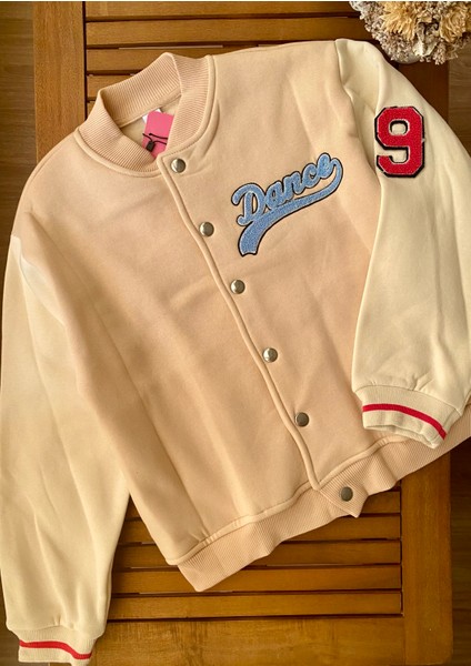 Babyaden 3 Iplik Dokuma Şardonlu Çift Cepli Punch Işlemeli Kız Çocuk Kolej Ceket