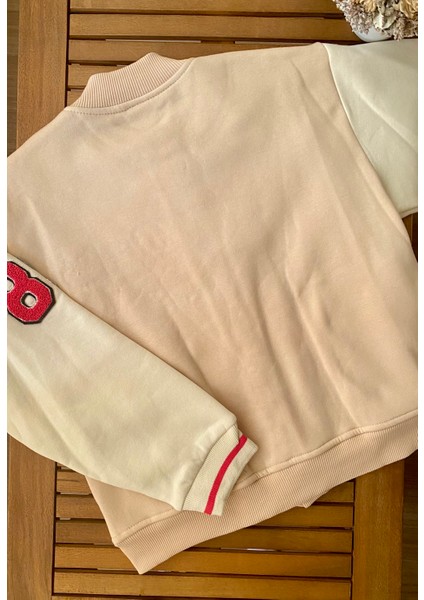 Babyaden 3 Iplik Dokuma Şardonlu Çift Cepli Punch Işlemeli Kız Çocuk Kolej Ceket fiyatları