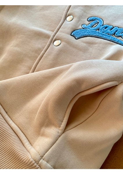 Babyaden 3 Iplik Dokuma Şardonlu Çift Cepli Punch Işlemeli Kız Çocuk Kolej Ceket indirimleri