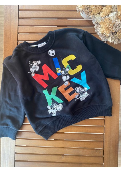 Babyaden 3 Iplik Dokuma Şardonsuz Mickey Baskılı Erkek Çocuk Takım kalıp küçüktür fırsatları