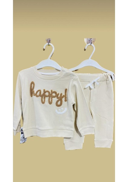 HAPPY PUNCH NAKIŞLI BEBEK ALT ÜST 2'Lİ TAKIM