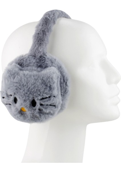 Gri Kedi Tasarım Soğuktan Koruyucu Kulaklık modelleri