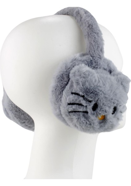 Gri Kedi Tasarım Soğuktan Koruyucu Kulaklık fırsatları