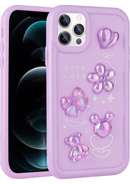 iPhone 11 Pro Kılıf Kabartma Figürlü Parlak Zore Toys Silikon Kapak