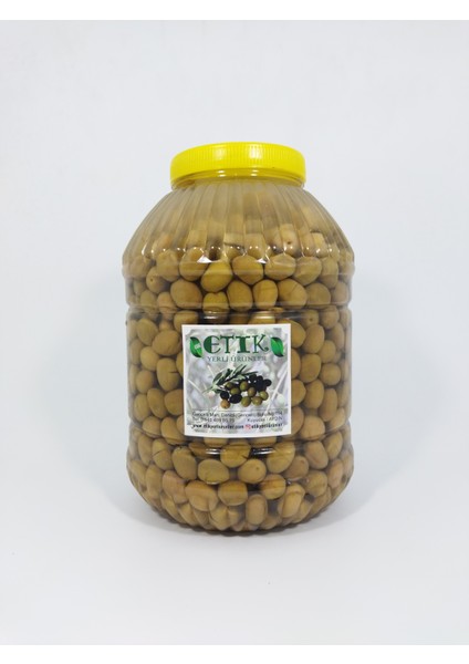 ETİK YERLİ ÜRÜNLER Gemlik Cinsi Kırma Tatlanmış Zeytin 5 kg Eski Sezon Ürünü