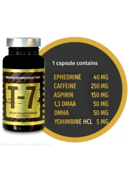 T-7 1 3d Ephedra+Cafeine+Dmha++ 60 Kapsül (Öz Sp Gı) fiyatları