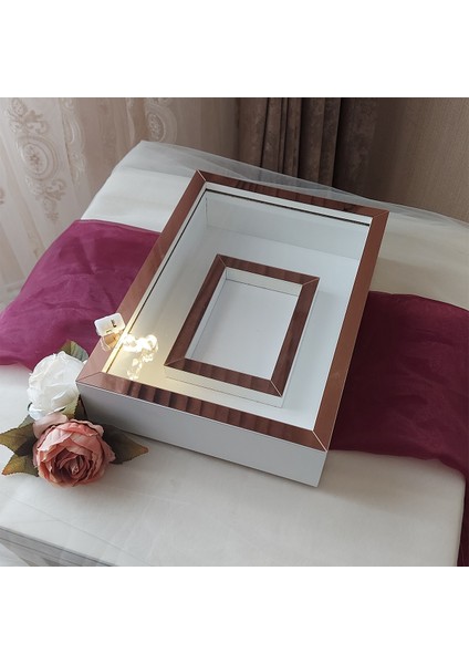 25X35 cm Fotoğraf Bölümlü Ledli Beyaz-Rose Yarı Pleksi Kaplamalı Derin Anı Çerçevesi! Gül Kutusu! Isimsiz fırsatları