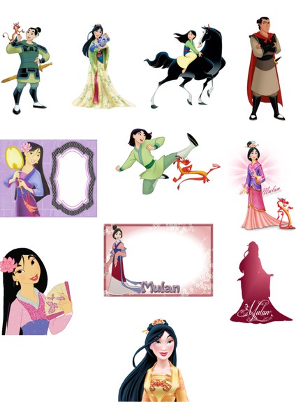 Fun Life 21 Parça Mulan Şeffaf  Sticker Seti