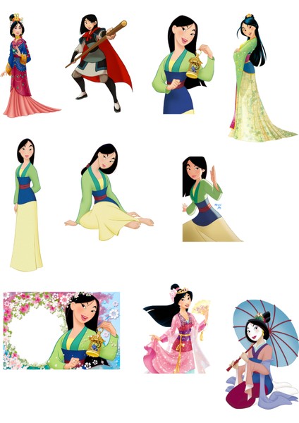 Fun Life 21 Parça Mulan Şeffaf  Sticker Seti