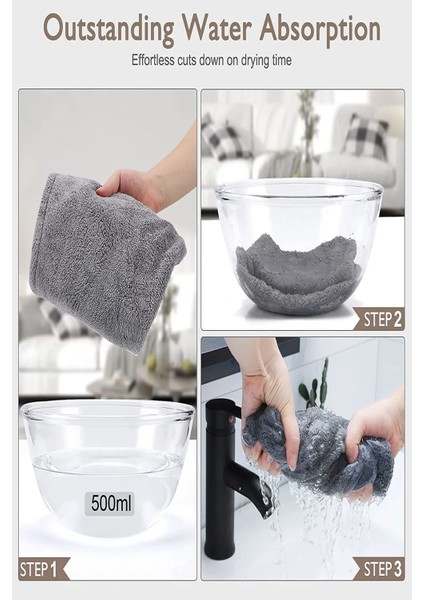 Gri Renk Mikrofiber Saç Havlusu, Saç Bonesi, Banyo Deniz ve Havuz Sonrası Plaj Için modelleri