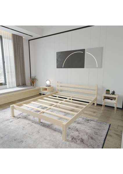 Letto Model Doğal Çam Ahşap Karyola