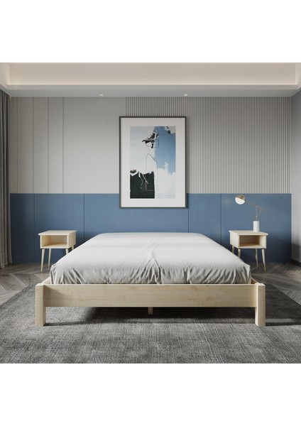 Loft Model Doğal Çam Ahşap Karyola