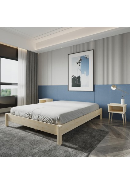 Loft Model Doğal Çam Ahşap Karyola