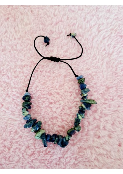 Sertifikalı Doğal Kırık Taş Sodalit Taşı Bileklik Asansörlü Kilit Sistemi modelleri