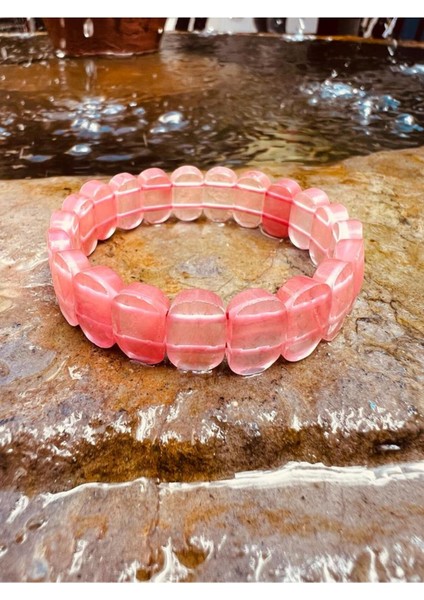 Doğal Gül (Çilek) Kuvars Taşı Özel Kesim Rolex Bileklik Aaa Kalite fiyatları