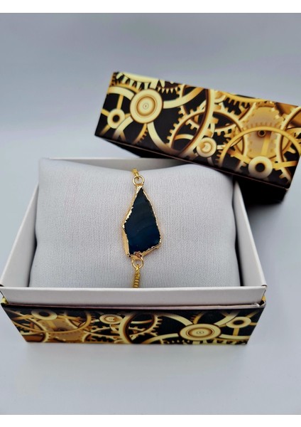 Akik Doğal Taş Bileklik Asansörlü Kilit Sistemi modelleri