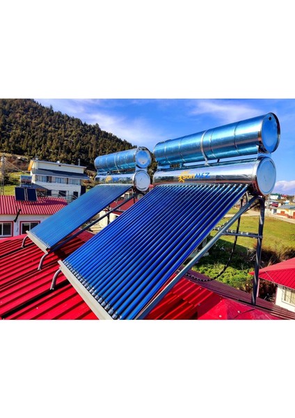 Solar Enerji 24X Krom Vakum Tüplü Güneş Enerji Sıcak Su Sistemleri