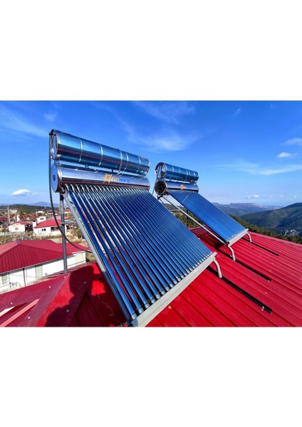 Solar Enerji 24X Krom Vakum Tüplü Güneş Enerji Sıcak Su Sistemleri