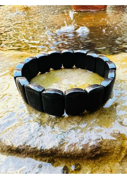 Doğal Shungite Taşı Özel Kesim Rolex Bileklik Aaa Kalite