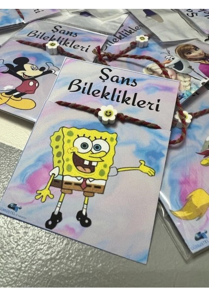 El Yapımı Şans Bileklik Fimo Karekterli Özel Kartlı Bileklik Sürpriz Hediyeli