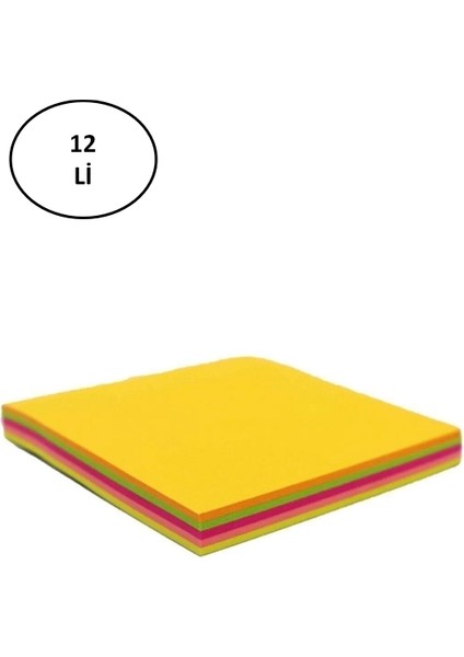 Rubenıs RPS12 Yapışkanlı Not Kağıdı 76 x 76 mm 100 Yaprak 4 Renk