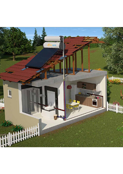 Solar Enerji 24X Vakum Tüplü Güneş Enerji Sıcak Su Sistemi