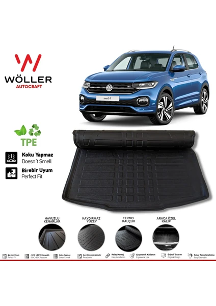 Vw T Cross Bagaj Havuzu 2022 Sonrası 3D Wöller Ultraflex Esnek