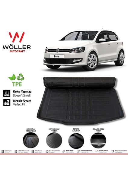 Volkswagen Polo Bagaj Havuzu 2010 2017 Arası 3D Ultraflex Esnek