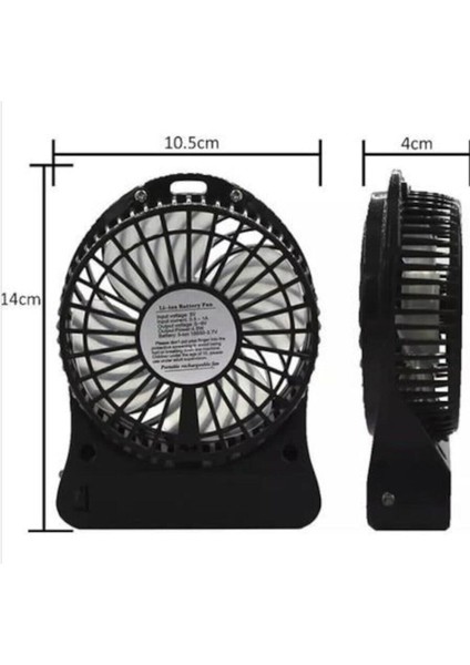 3 Kademeli Şarjlı Masa Üstü USB Mini Taşınabilir Vantilatör Fan fırsatları